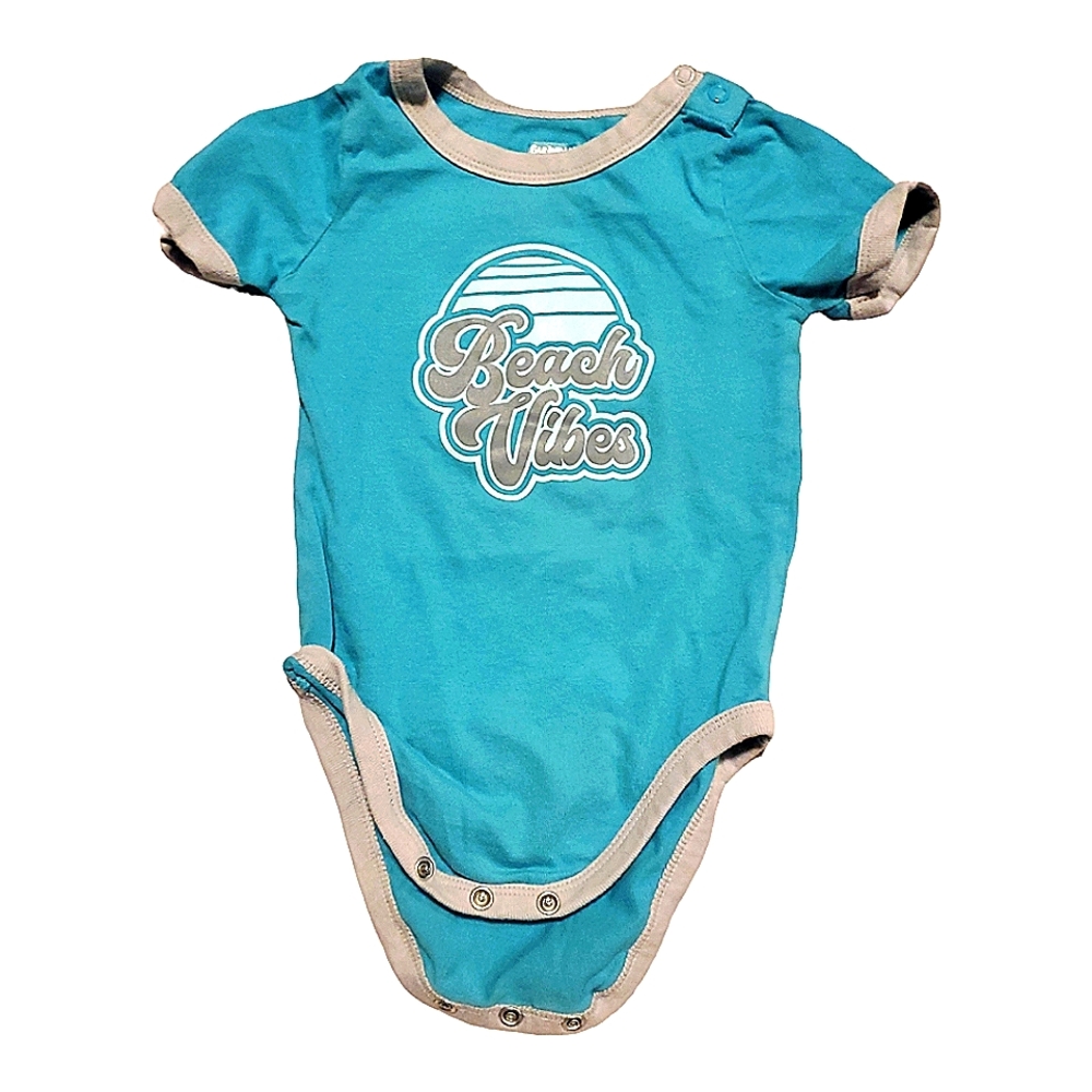 Beach Vibes 12 month boys onesie